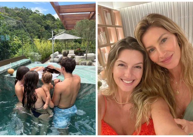 Supermodele Žizele Bundhena sniedz retu ieskatu jaunajā ģimenes dzīvē