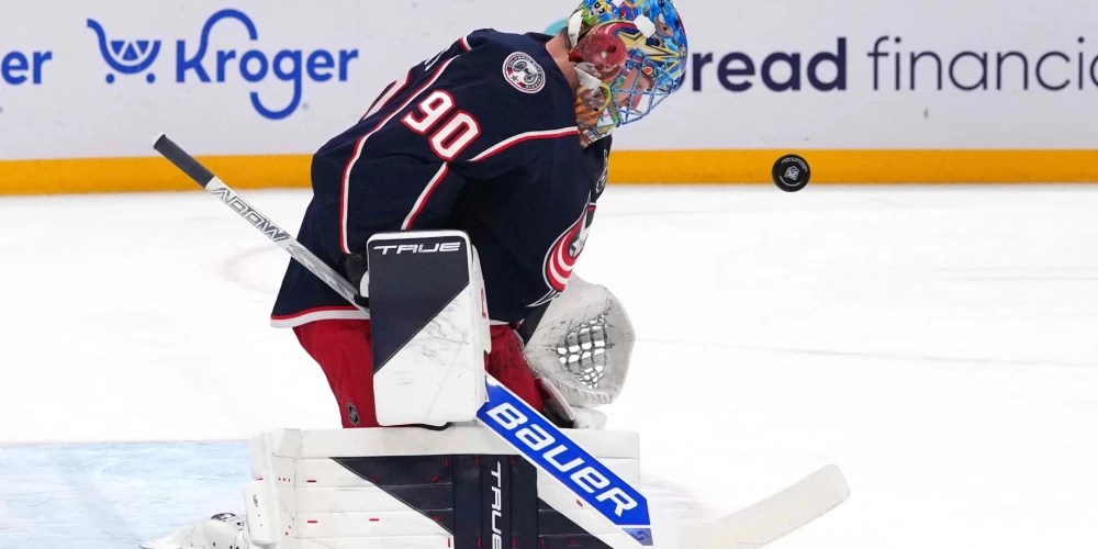 Merzļikins ar "Blue Jackets" uzvar "Canucks".