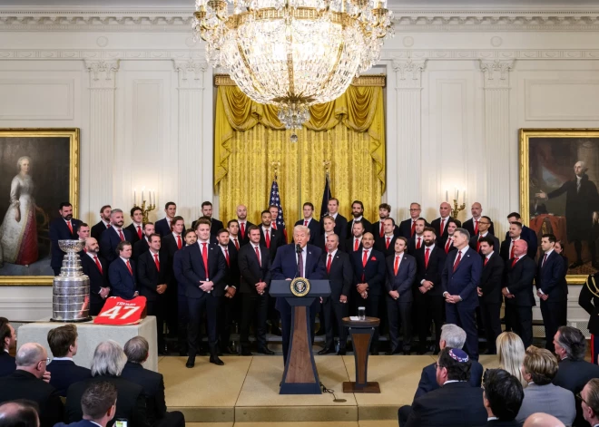 Floridas "Panthers" viesojas pie Donalda Trampa. 