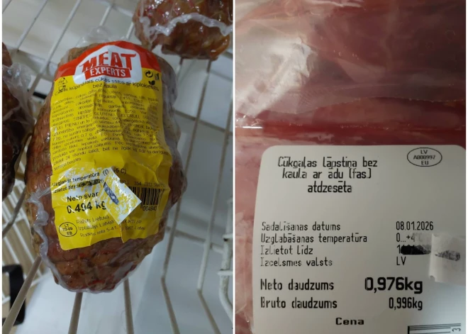 Rīgā veikala plauktos atrasta gaļa ar beigušos termiņu — PVD sāk administratīvo procesu