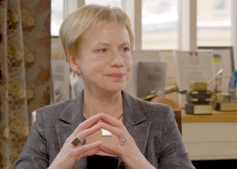 Laikraksta "Diena" kādreizējā galvenā redaktore un politiķe Sarmīte Ēlerte.