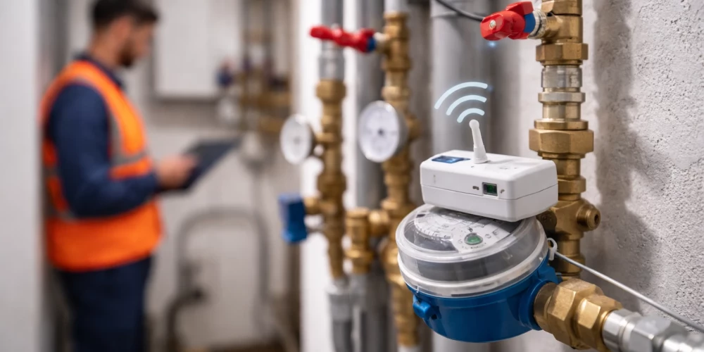 В Риге поставят новые устройства на счетчики воды.