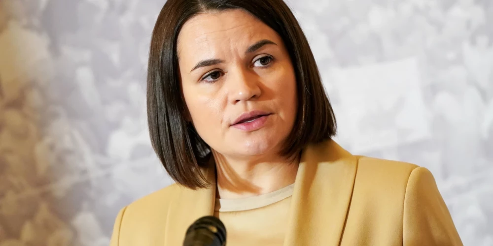 Baltkrievijas demokrātiskās kustības līdere Svjatlana Cihanouska.
