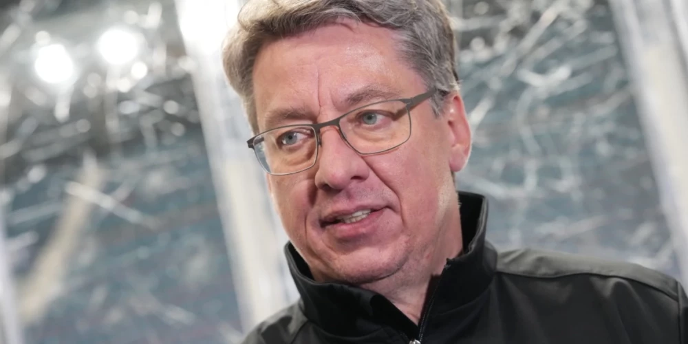 Latvijas vīriešu hokeja izlases galvenais treneris Harijs Vītoliņš.