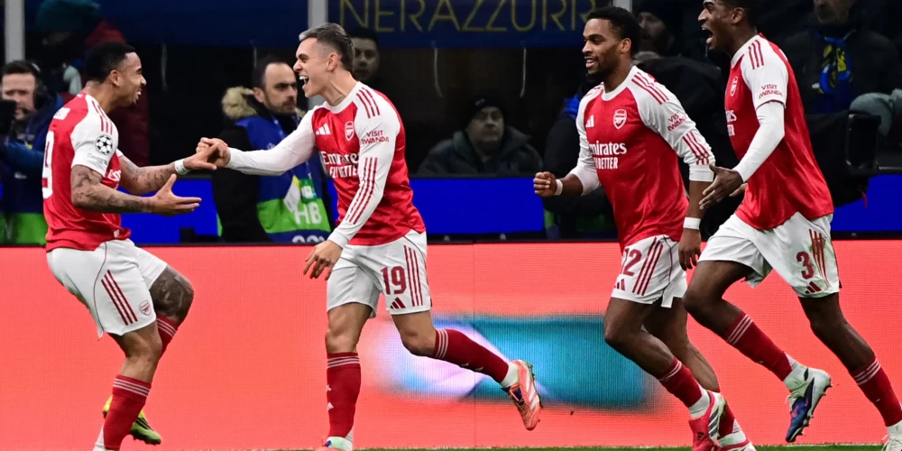 "Arsenal" Milānā sarūgtina pagājušās sezonas finālisti "Inter"