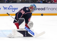 Merzļikins tiek nomainīts "Blue Jackets" zaudējumā "Senators"