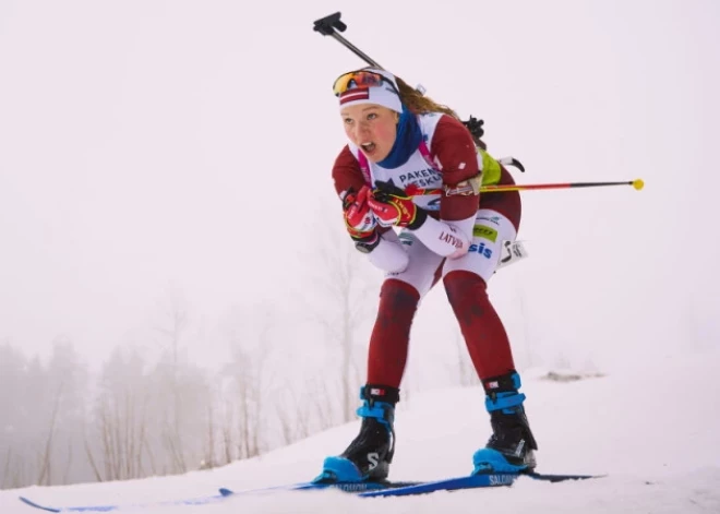 Biatlonistei Elzai Bleidelei pavisam nedaudz pietrūkst līdz medaļai Eiropas junioru čempionātā