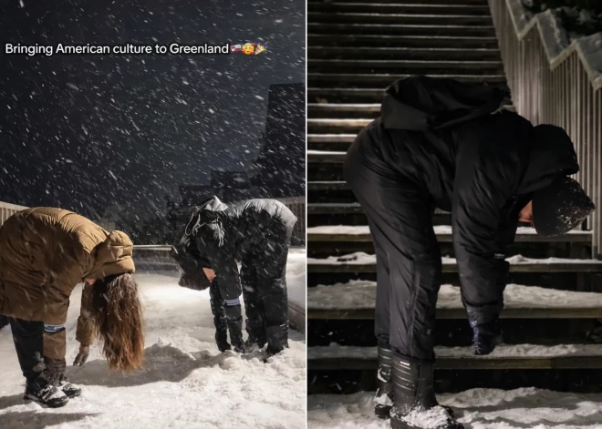 Grenlandieši iesmej par Trampu un "amerikāņu kultūru", parodējot ASV ielās tik bieži redzamos "narkomānus-zombijus". VIDEO