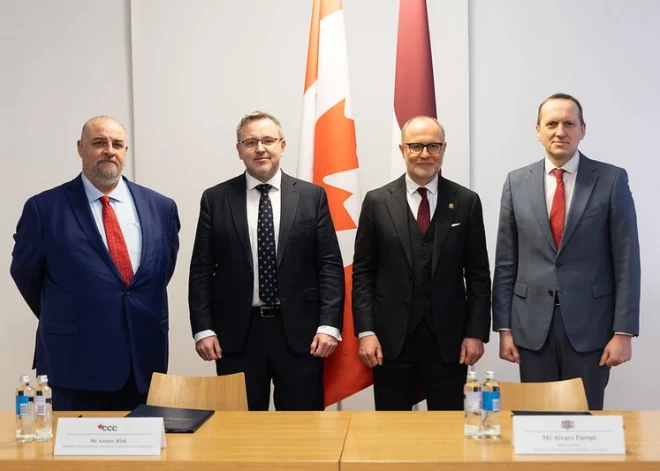 Parakstīts memorands par Latvijas un Kanādas sadarbību militārās industrijas attīstībai