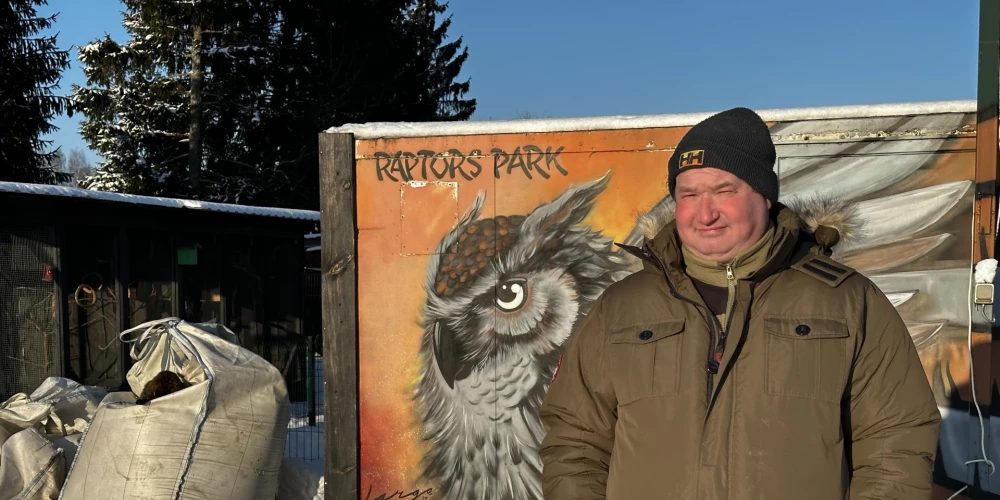 Zooloģiskā dārza “Raptors Park” īpašnieks Aleksandrs Kalačovs.