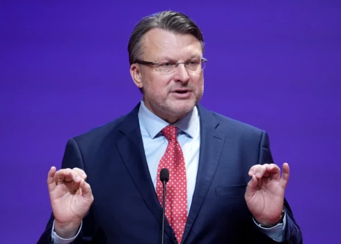 Partijas "Latvija pirmajā vietā" līderis Ainārs Šlesers. 