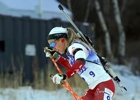 Latvijas biatloniste Baiba Bendika.
