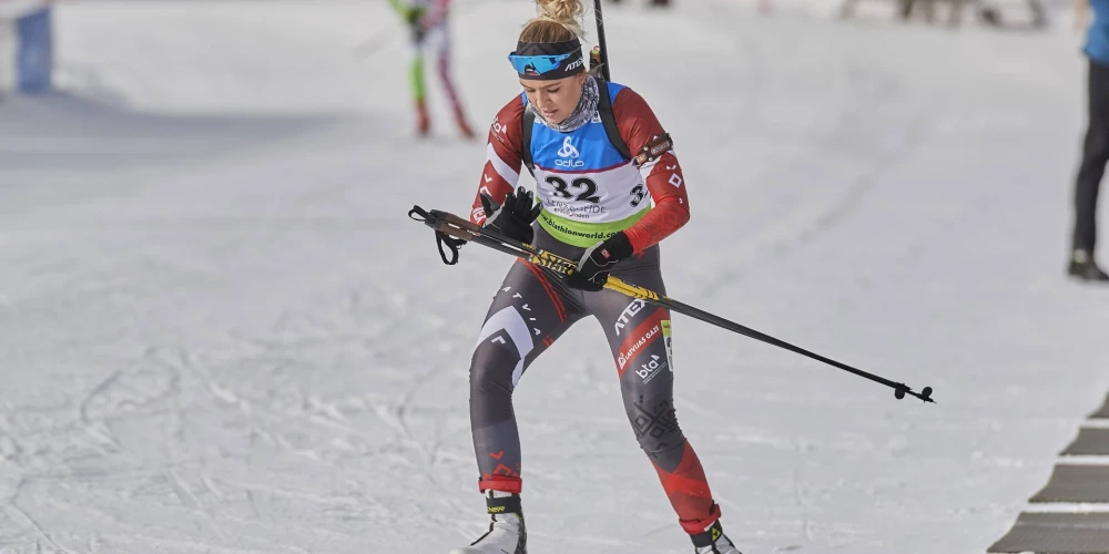 Latvijas biatloniste Annija Keita Sabule.