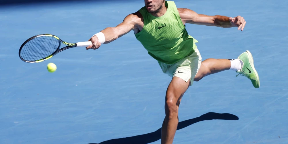 Pasaules pirmā rakete vīriešu tenisā, spānis Karloss Alkarass. 