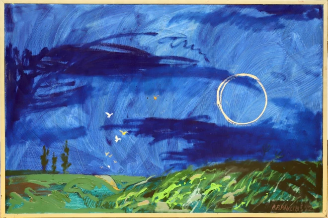 Alberts Francisks Pauliņš. “Latgales naktis. Brāļa piemiņai” (no izstādes Lūznavas muižā).