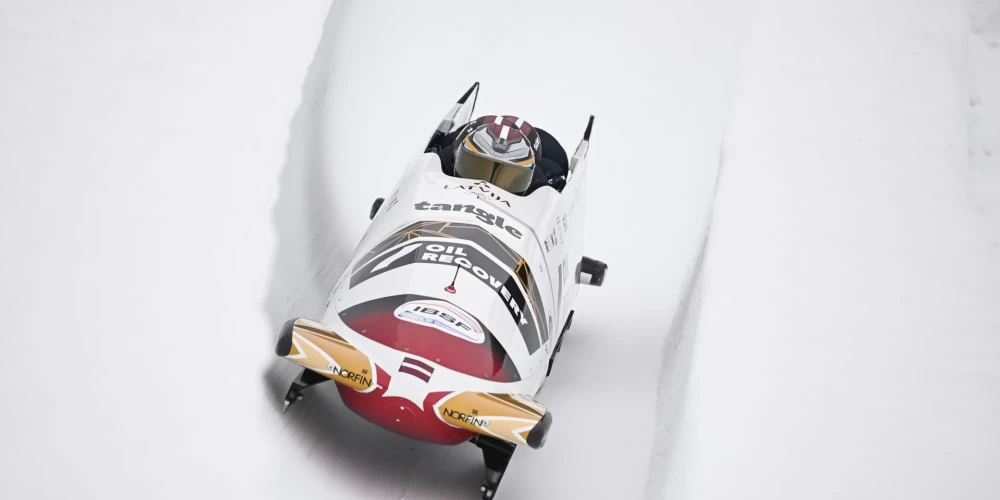 Renārs Grantiņš labākais starp sava vecuma bobslejistiem. 