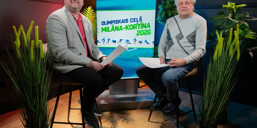 Izdevniecības "Rīgas Viļņi" portālu galvenais redaktors Kristaps Saulītis un leģendārais sporta komentētājs Anatolijs Kreipāns.