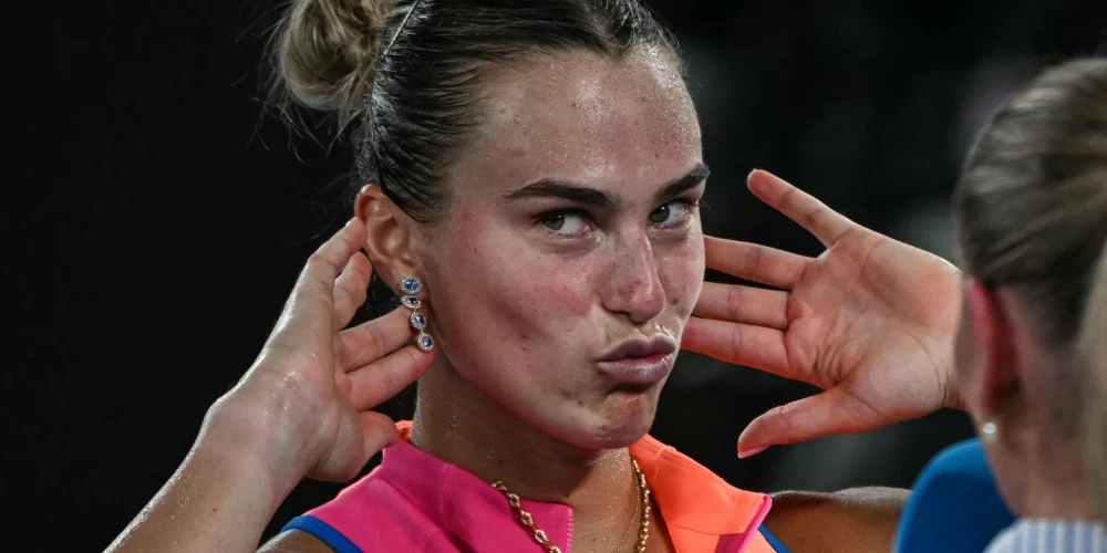 Baltkrievu tenisa zvaigzne Arina Sabaļenka.