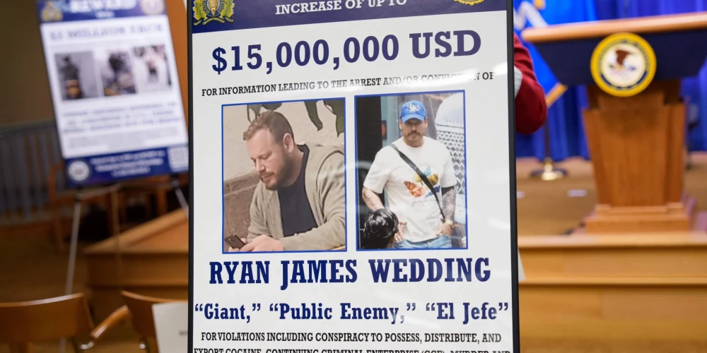 FIB paziņojums par atlīdzības piesolīšanu, lai arestētu Raienu Vedingu