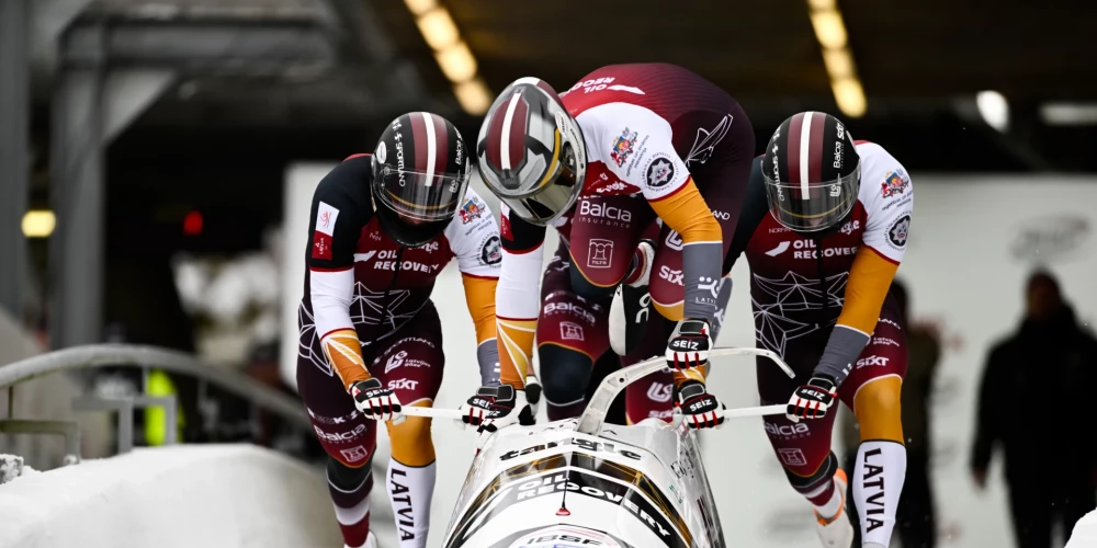 Renāra Grantiņa pilotētais četrinieks Sanktmoricā. 