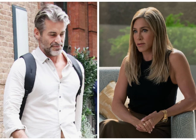 Dženiferas Anistones mīļotais vīrietis nosarkst, kad viņu izvaicā par romantisko attiecību sākumu