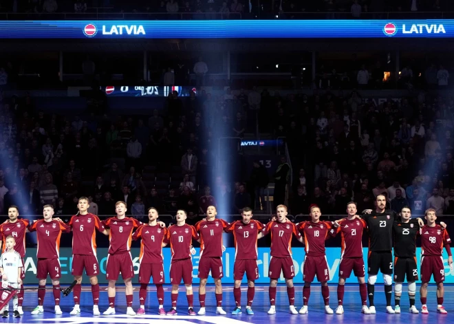 Latvijas telpu futbolistiem izšķirošā cīņa par tikšanu Eiropas čempionāta ceturtdaļfinālā