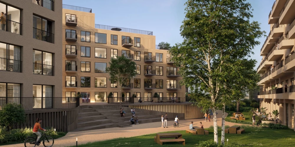 В Риге планируют дома с защищенным внутренним двором.