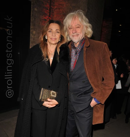 Bobs Geldofs ar sievu Žannu Marīnu 2025. gadā.