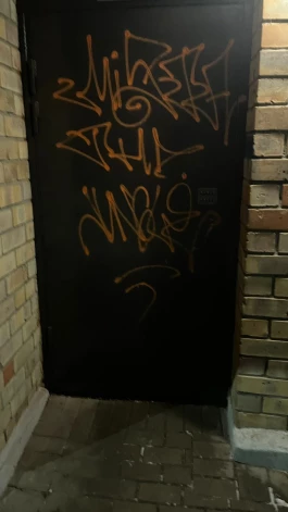 Ulbrokā janvāra pēdējās pāris nedēļas vakaros uzdarbojas “grafiti trulo pirkstu” banda, kuri “izdaiļo” daudzdzīvokļu ēku durvis.