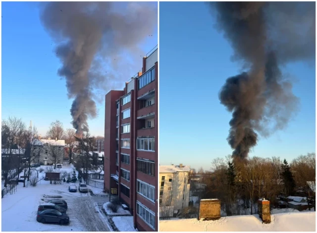 Пожар был запечатлен несколькими очевидцами.