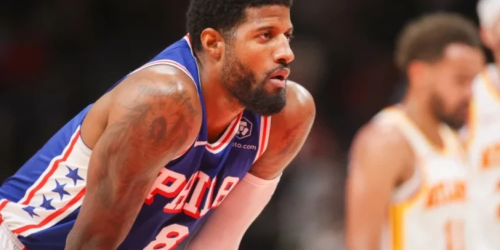 NBA uz 25 spēlēm diskvalificē "76ers" uzbrucēju Polu Džordžu.