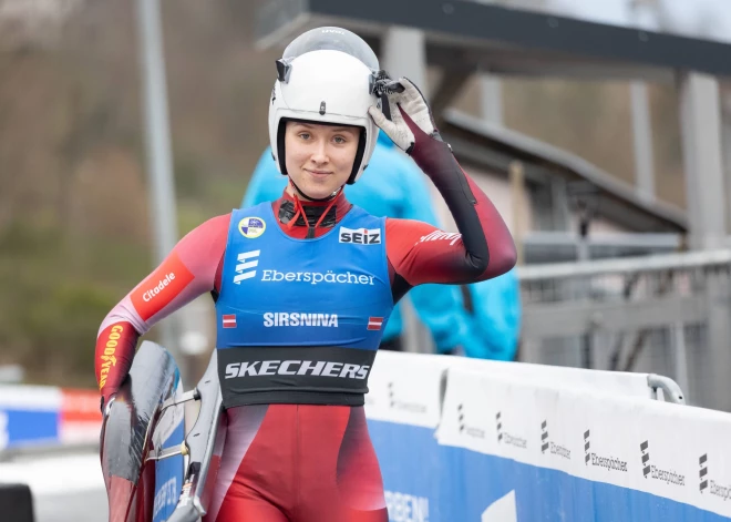 Margita Sirsniņa kļūst par divkārtēju pasaules junioru čempioni kamaniņu sportā