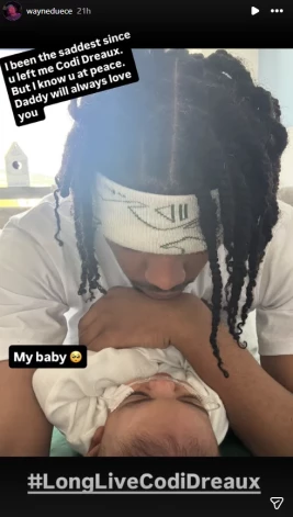 Veins Dūss ar savu meitiņu (ekrānuzņēmums no "Instagram")