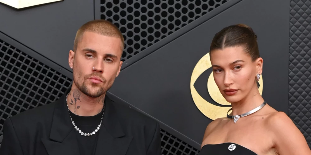 Džastins un Heilija Bīberi uz sarkanā paklāja.