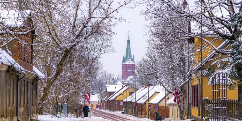 Кулдига зимой.