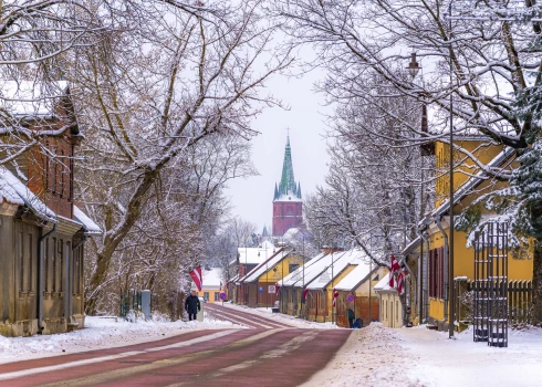 Кулдига зимой.