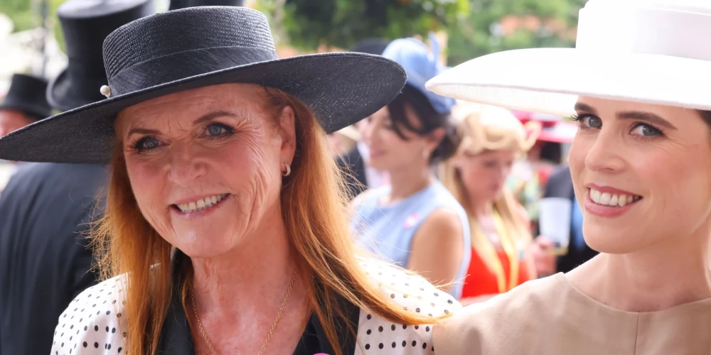 Sāra Fērgusone ar meitu Eiženiju.