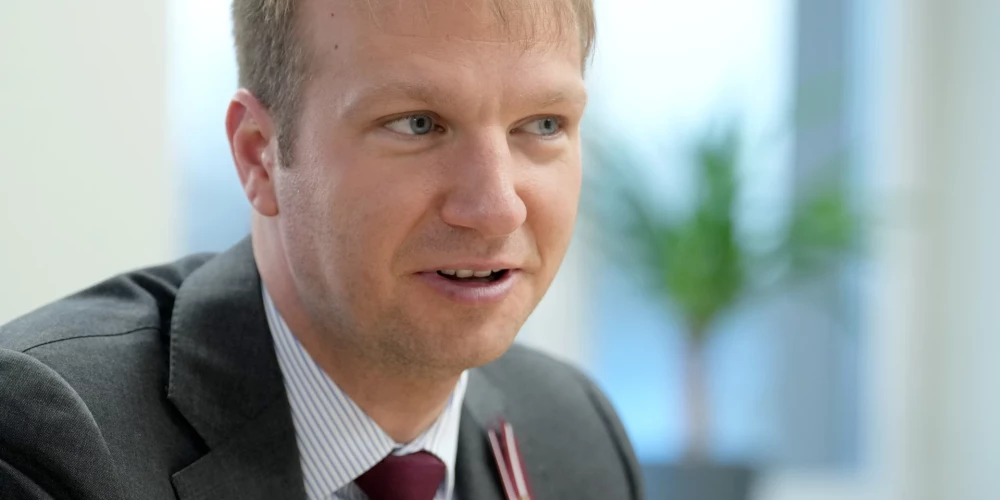 Klimata un enerģētikas ministrs Kaspars Melnis. 