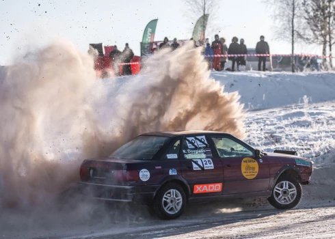 Sacensību sākumā gaisa temperatūra nokritās pat līdz -28 grādiem (foto: Raimonds Volonts)