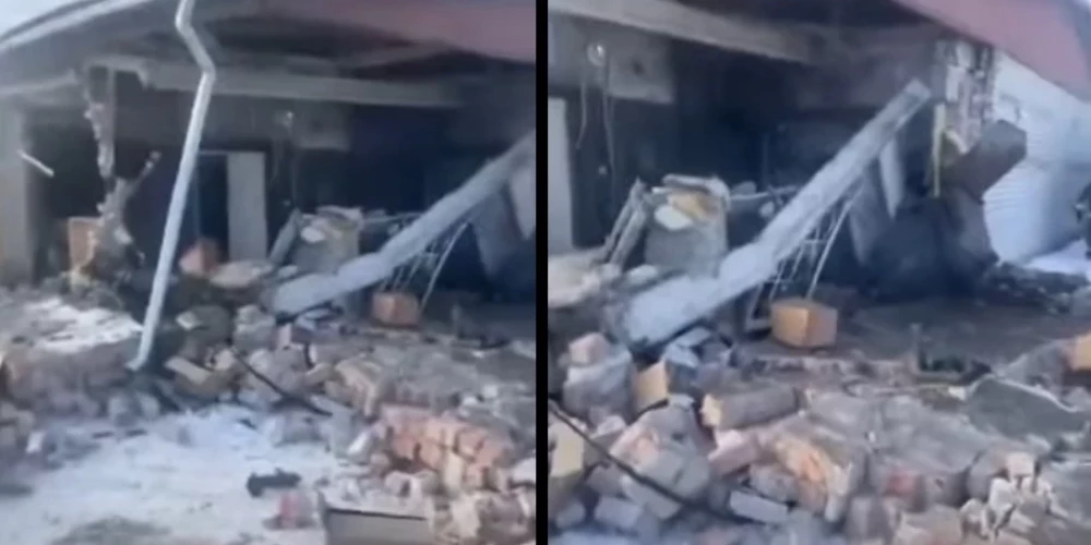 В соцсетях утверждается, что причиной произошедшего мог стать взрыв отопительного котла.