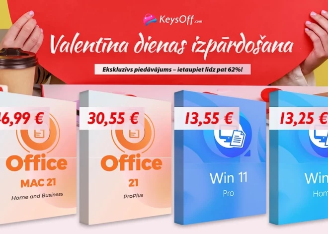 Valentīna dienas īpašie piedāvājumi! Iegādājieties MS Office 2021 Pro un Win 11 Pro par tikai 13 €! Viena maksājuma, lai izmantotu visu mūžu!