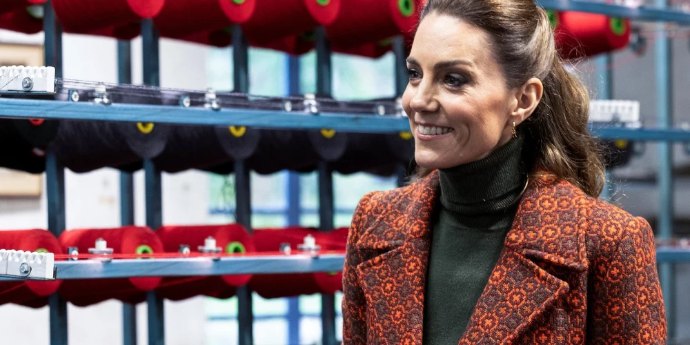 Princese Ketrīna viesojas vilnas un džinsu ražotnēs Velsā 2026. gada 3. februārī