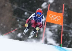 FOTO: Kalnu slēpotājs Elvis Opmanis iemēģinājis olimpisko spēļu trasi