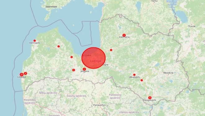 Lokācijas, no kurām visbiežāk Latvijā veikti pasūtījumi.