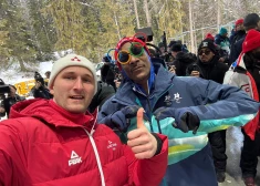 Latvijas bobslejisti Kortīnā tiekas ar slaveno reperi Snoop Dogg