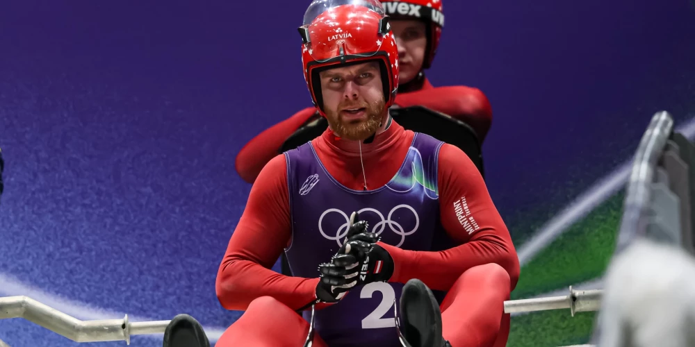 Testa sacensībās olimpiskajā trasē Kristers Aparjods ieņēma otro vietu.