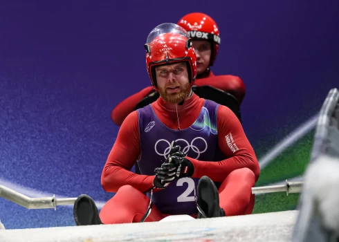 Testa sacensībās olimpiskajā trasē Kristers Aparjods ieņēma otro vietu.