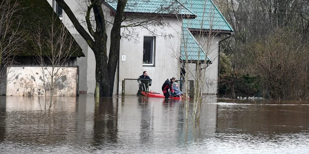 Январское наводнение в Екабпилсе в 2023 году наделало бед.