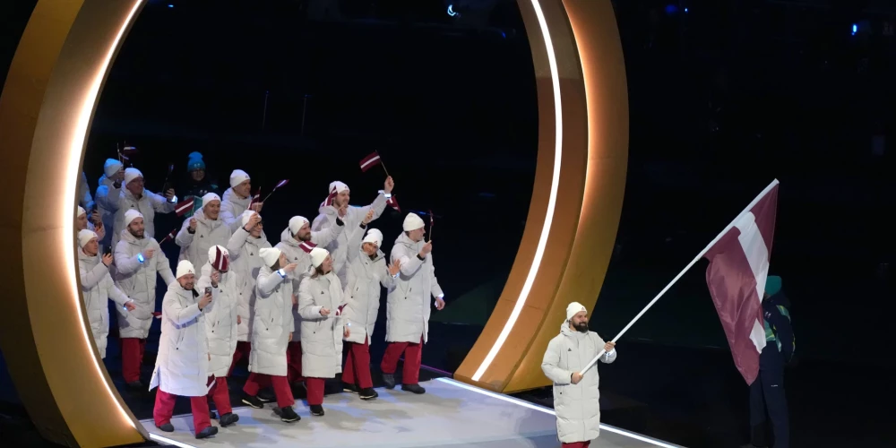 Olimpisko spēļu atklāšanas ceremonija.