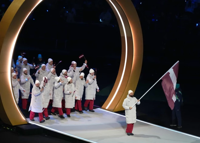 Olimpisko spēļu atklāšanas ceremonija.